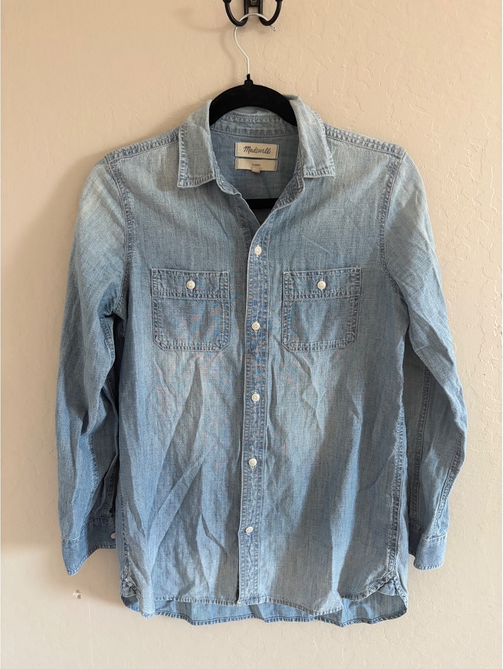Madewell classic denim button up